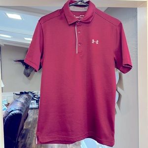 Maroon Under Armour Golf Polo Adult Small
